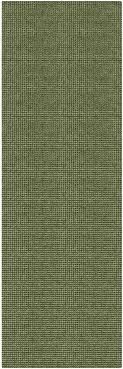 KOZYFLY Cotton Runners for Hallway 3x8, Wide Washable Runner Rug, Woven Non Slip Kitchen Runner, Braided Entryway Rug, Floor Carpet for Foyer, Bedroom, Hall, Olive Green/Earthy Green