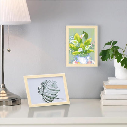 xnlkros Picture Frame Set 10 pack, Farmhouse Photo Frames, Gallery Wall Frame Collage, 8x10 5x7 4x6 Frames in 3 Different Finishes Picture Frames For Wall or Desk,Natural