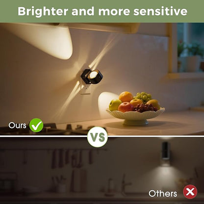 L LOHAS LED Night Light Projector, Night Lights Plug into Wall, 2000K/3000K/5000K Adjustable Color Temperature Nightlight, Rotating Nightlight with Light Sensor for Kids, Bathroom, Gaming Room,1 Pack