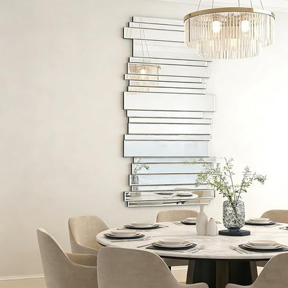 Decorative Mirrors for Wall Decor Large Mirrors for Wall Decor Living Room Silver Mirrors 24×47 inch (Silver)