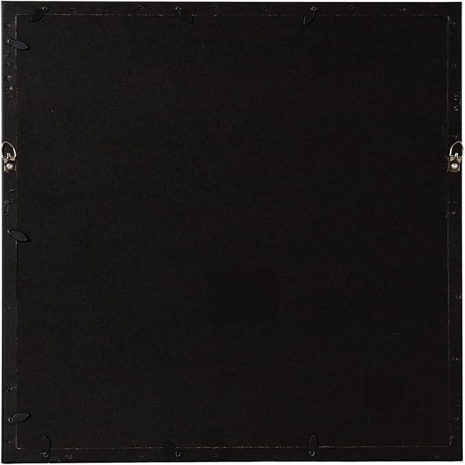 Kate and Laurel Adlynn Square Picture Frame Set of 3; 16 x 16 matted to 8 x 8; Black; Modern Three-Piece Frame Set for Gallery Wall Frame Set in Living Room Wall Decor