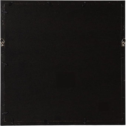 Kate and Laurel Adlynn Square Picture Frame Set of 3; 16 x 16 matted to 8 x 8; Black; Modern Three-Piece Frame Set for Gallery Wall Frame Set in Living Room Wall Decor