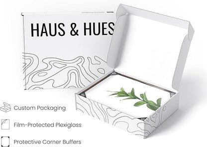 HAUS AND HUES Plant Photo Set of 4-16x20 Framed Walnut