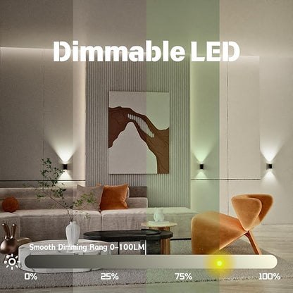 LED wall mounted night light, remote control and APP control, multiple light color options, suitable for corridor, bedroom, staircase, bathroom lighting and decorative atmosphere lighting, 1-piece set