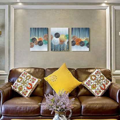 Abstract Canvas Boho Wall Art/Decor For Living Room Bedroom Bathroom Office Fashion Minimalist Wall Paintings/Pictures Artwork Home Decoration 3 Pieces
