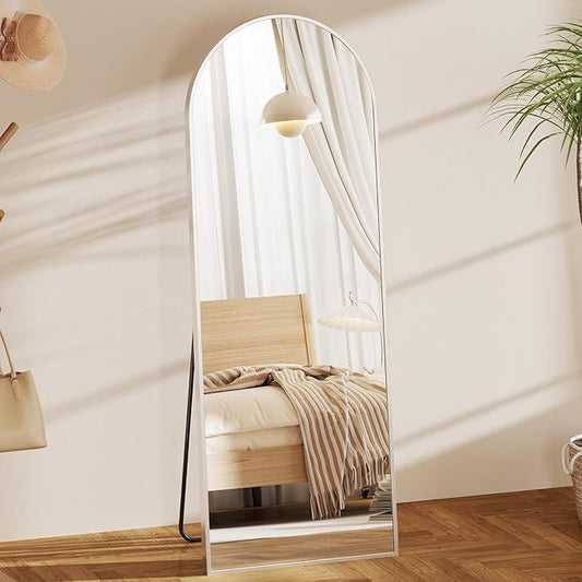 NEWBULIG Full Length Mirror, Full Body Floor Mirror with Aluminum Alloy Thin Frame, Wall or Standing Mirror for Bedroom, Living Room, Dressing Room