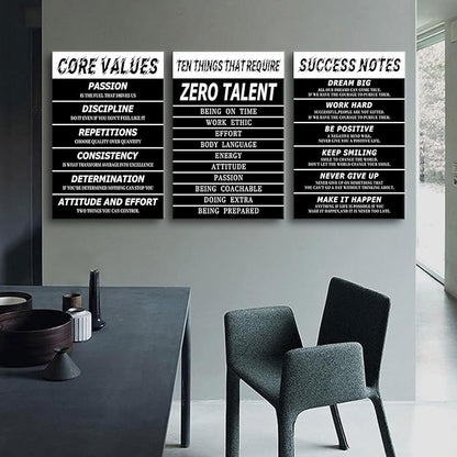Inspirational Canvas Wall Art Success Entrepreneurs Quotes Picture Painting Motivational Signs Posters Print for Office Home Bedroom Teens Room Gym Decoration Stretched and Framed [48''W x 24''H]