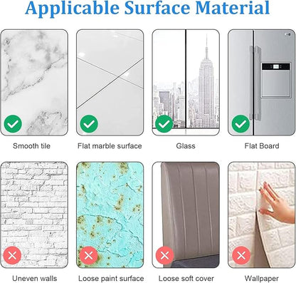10Pcs Acrylic Mirror Tiles for Wall Decor, 4'' x 6'' x 0.07'' Rectangular Wall Mirror Sheet with Adhesive Stickers for Bathroom, Bedroom, Living Room, Home, Tables Centerpieces Decor