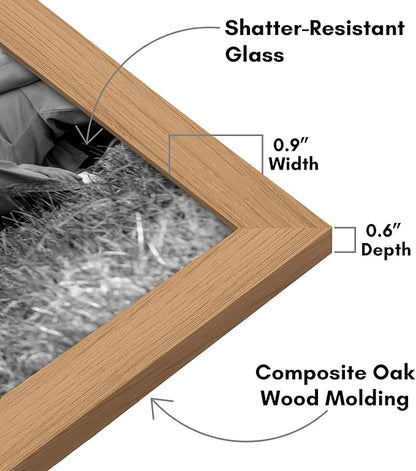 Americanflat Set of 10 Picture Frames with Shatter-Resistant Glass - Gallery Wall Frame Set with Two 8x10, Four 5x7 and Four 4x6 Frames - Signature Collection - Dark Oak