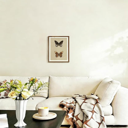 uniro Vintage Wall Art Prints, Vintage Butterfly Canvas Art Prints Painting, Antique Insect Drawing Wall Art Picture, Farmhouse Wall Decor for Kitchen, Dining Desktop Decor - (8" x 10"-UNFRAMED)