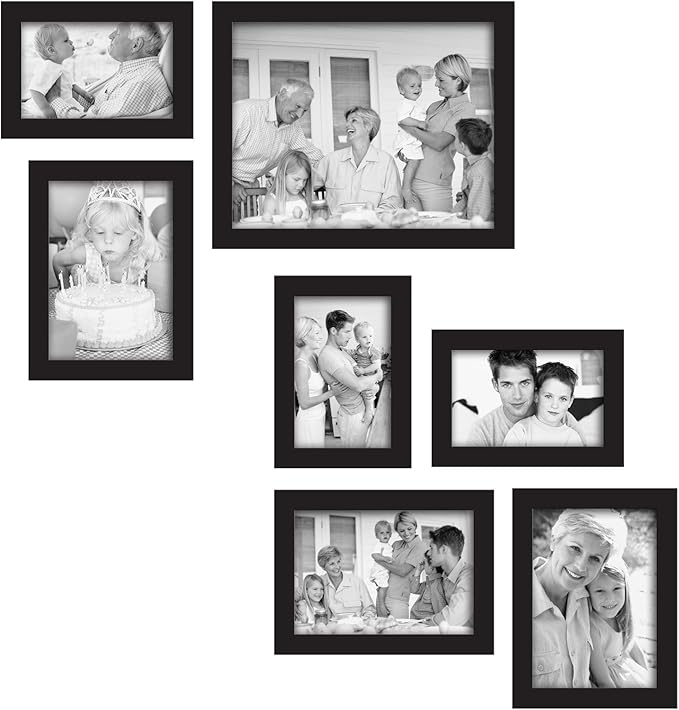 MCS 7-Piece Gallery Frame Set, Black (49709)