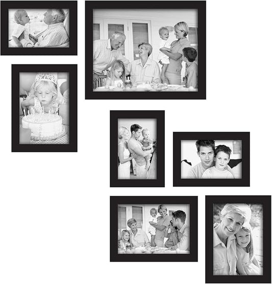 MCS 7-Piece Gallery Frame Set, Black (49709)