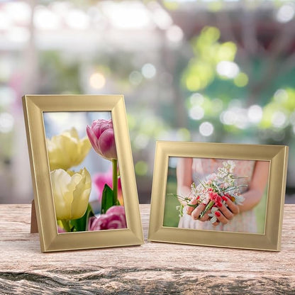 Giftgarden 4x6 Picture Frame Gold Set of 12, Multi Modern 4 x 6 Frames Bulk for Wall or Tabletop Display