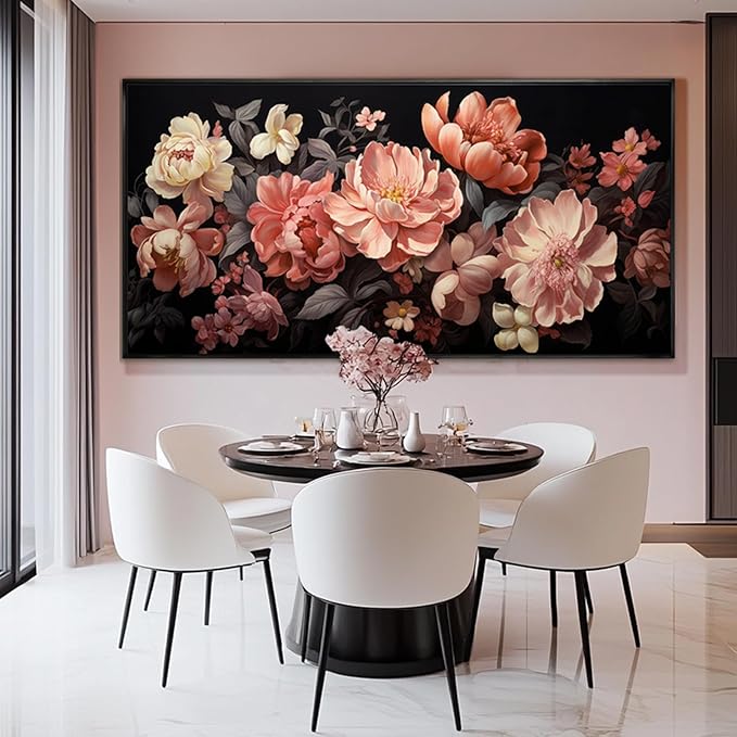 SDYA Large Wall Art Flowers Canvas Prints Home Decor Colorful Botanical Picture Bedroom Decor Aesthetic Paintings for Living Room Bathroom Office Decor 30x60 Inch