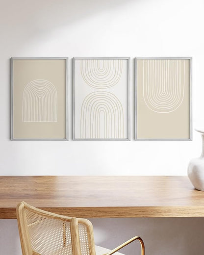 HAUS AND HUES 16x24 Silver Metal Picture Frames - Features Premium Aluminum, Vertical & Horizontal Hang, Shatterproof Plexiglass - Perfect for Home, Room, Office (16x24 in, Silver, Set of 3)