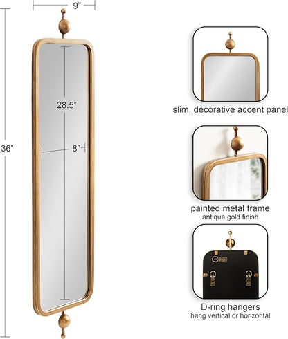 Kate and Laurel Kasota Slim Panel Wall Mirror