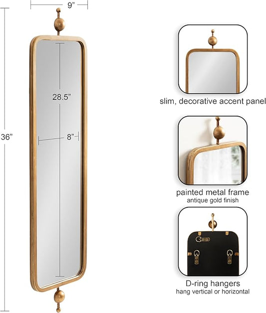 Kate and Laurel Kasota Slim Panel Wall Mirror