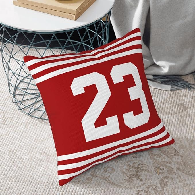 Throw Pillow 18" x 18" Soft Plush Number Stripes Pillow Gifts for San Francisco