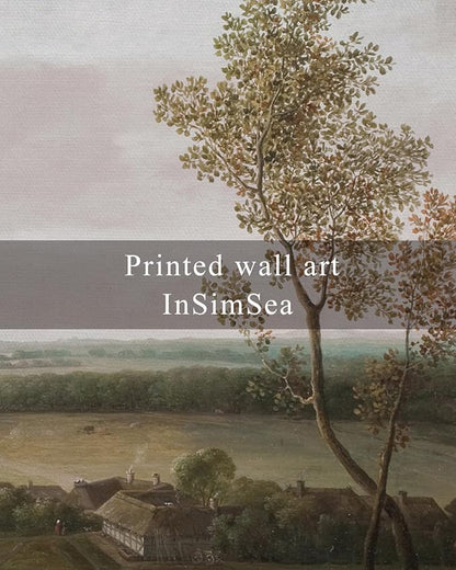 InSimSea Framed Canvas Prints Art Vintage Decor, Rural Scenery Landscape Paintings, Large Prints, Countryside Farmhouse Hanging Wall Decorations for Living Room Dining Room Bedroom, 20"x30"