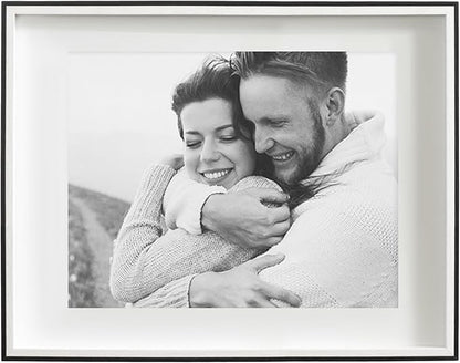 Kate and Laurel Gibson Transitional Picture Frame Set; Set Of 10; Varying Sizes; Black and White; Two-Tone Wall Frame Set Collection with Hanging Template for Gallery Wall Picture Frame Display