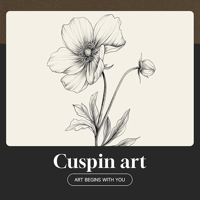 Framed Black and White Floral Wall Art Set, Vintage Minimalist Botanical Prints Artwork for Walls, Neutral Flower Pictures for Modern Farmhouse Bedroom Living Room Bathroom Wall Decor, 12x16 Inch