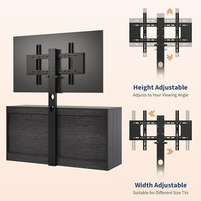 GarveeHome TV Stand with Mount for 32-85 Inch TVs - 47.2" Modern Entertainment Center with 6 Rattan Drawers, Media Console Table Storage for Living Room & Bedroom
