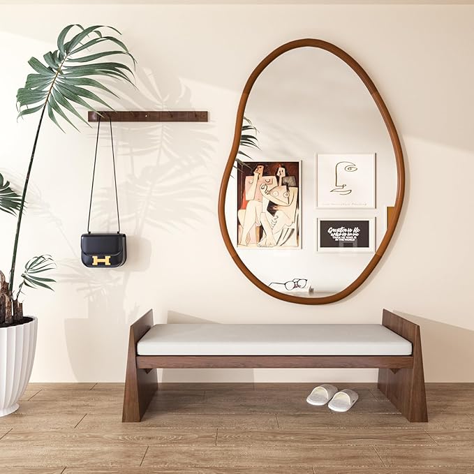 Irregular Wall Mirror Decorative Asymmetrical Mirror Abstract 43x30 inch