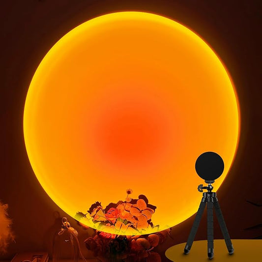 XEBKOR Sunset Lamp Projector,360 Degree Rotation Sun Lamp Led Night Light with USB Port,Sunset Lamp for Room Decor, Photography,Tiktok Live,Christmas Gift for Women