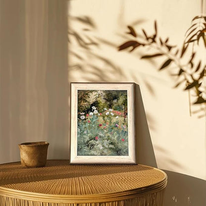 Framed Vintage Wall Art Decor, Canvas Wall Art Room Decor Vintage Still Life Flower Art Prints, Farmhouse Wall Decor Poppy Canvas Oil Painting, Rustic Botanical Floral Wall Decor Pictures, Landscpae Prints - 10x12Inch
