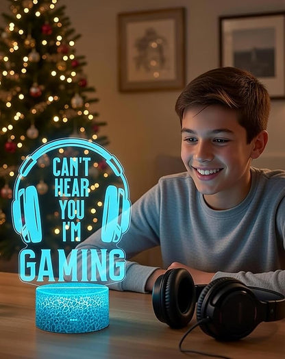 Gaming Night Light, LED Gaming Room Decor Lamp with 16 Color RGB Changing, Remote Control Dimmable Gamer Light for Bedroom Desk Setup, Cool Gamer Gifts for Teens Boys