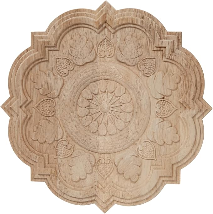 NAHARO Modern Hand Carved Wooden Wall Art – Round Wood Sculpture Decor, Boho Rustic Home Decor for Living Room, Bedroom, Entryway