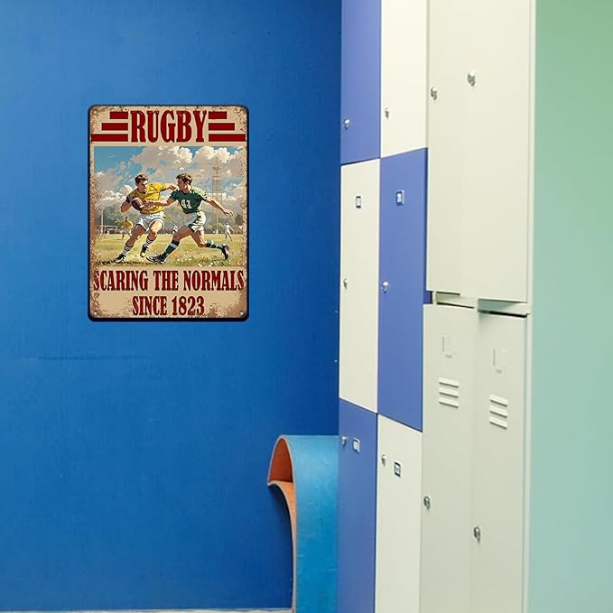 KIYOYO Funny Scaring The Normals Vintage Tin Sign Metal Sign Iron Painting Vintage Wall Decoration Poster For School Club Man Cave Sign 12x16 Inch