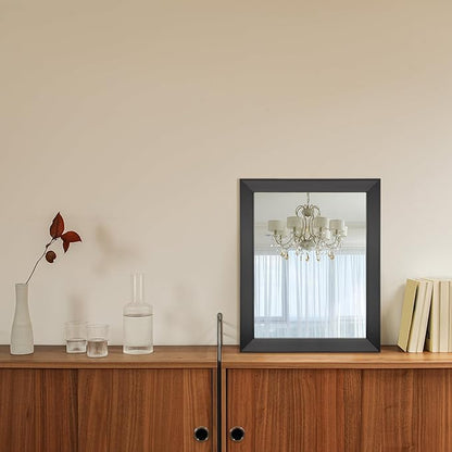Ruomeng Rectangular Wall Mirror 16" x 20" Framed Mirror for Bathroom, Bedroom, Entryway, Living Room, Black