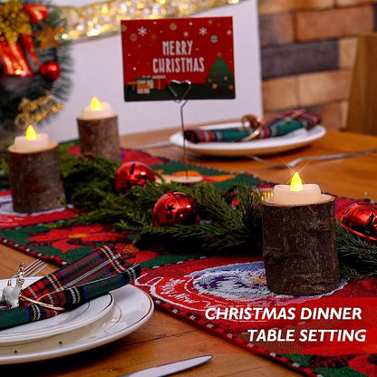 Merrynights LED Candles, 12-Pack Battery Operated Tea Lights, Flameless Flickering Tealights for Fall Home Party Wedding in Warm Yellow, 1.5'' D X 1.25'' H