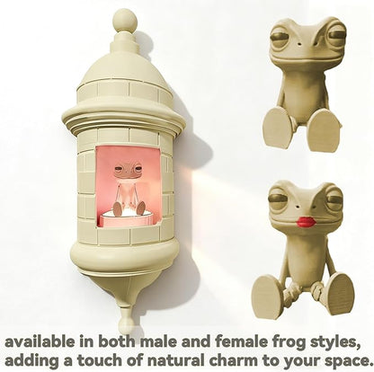 Puerto Rican Garita Wall Coqui Lamp - Multi-Color LED Night Light for Outdoor and Indoor Decor (Male)