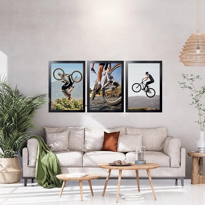 KTKDE 17x19 Poster Frame, Wall Gallery Picture Frames with Wooden frame for Horizontal or Vertical Wall Mounting
