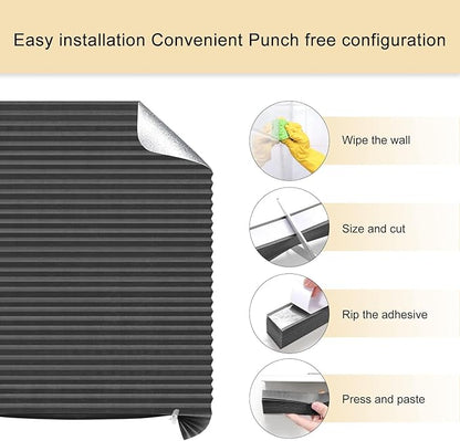 Window Blinds Cordless Blackout No Drill Cut to Size Clip On Stick On Self Adhesive Temporary Blinds Pleated Paper Blinds for Windows Doors Shades for Home Nursery Bedroom Kitchen Bathroom