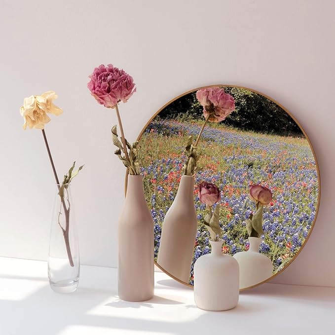 Acrylic Round Mirrors Trays Plates for Table Centerpieces 10PCS Mirrors Candle Plate Circle 1.6mm Acrylic Mirror Tiles for DIY Craft,Wall Decor,Wedding Party Decorations(Acrylic Material(12inch/30cm)