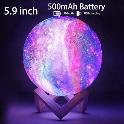 CPLA Galaxy Moon Lamp Upgrade 128 Colors, Birthday Gifts for Kids Girls Boys Teens Her, Remote & Touch Control, Diameter 5.9 inch