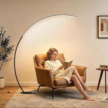 Dimmable LED Lamps for Living Room with 3 Color Temperatures, Ultra Bright 2000LM Arc Floor Lamps, Modern Standing Tall Lamp with Remote Control Reading Floor Lamp for Bedroom Office Classroom