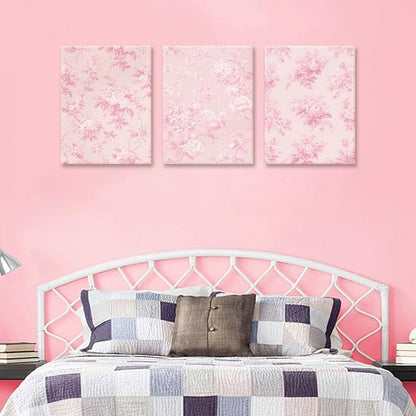 LYPHNX Framed Pink Chinoiserie Flower Canvas Wall Art light Pink Love Shack Fancy Decor Paintings Posters Set of 3 Blush Pink Painting Pictures Home Decor for bedroom Living room Bathroom 16"x24"