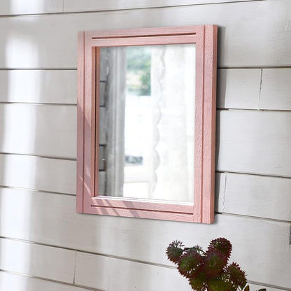 AAZZKANG Rectangle Mirror with Wood Framed Modern Farmhouse Hanging Wall Mirrors Decor for Bedroom Bathroom Living Room Home Entryway Large 20"x16"