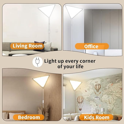 Upgraded Corner Light with Remote Control, Dimmable Corner Lights for Living Room, Corners Lamp with 10 FT Cord, 22W 2200LM Plug in Ceiling Light, Led Corner Lights for Bedroom, Kids Room