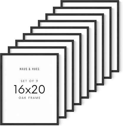 HAUS AND HUES Standalone Black Oak Frames Set of 9-16x20