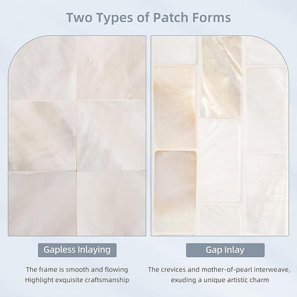 Tanmicoshomy White Shell Framed Rectangular Mirrors for Bathroom, 30x48 Inch Lagre Mirrors with Tempered Glass for Bedroom Living Room or Entryway, Horizontal or Vertical Hanging