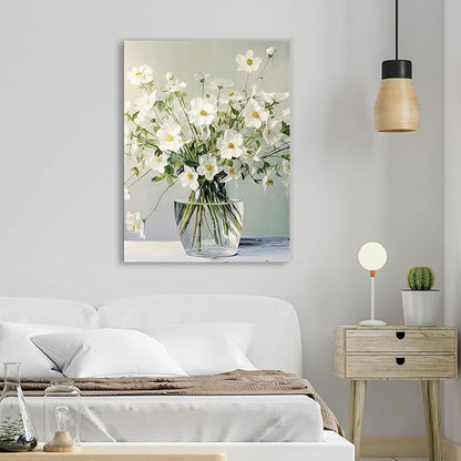 daktenn Floral Canvas Wall Art Bathroom Wall Art Pictures Wall Decor Home Decor Wall Decor for Bedroom Livingroom 18x24 Inches