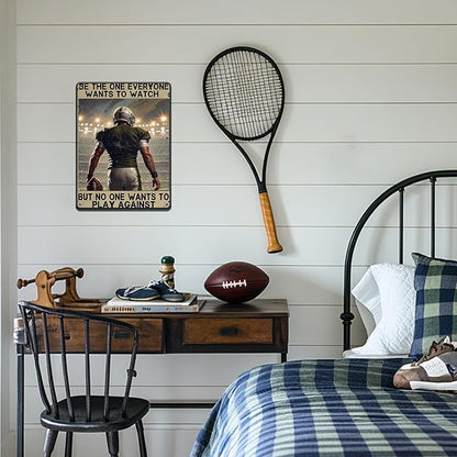 Rugby Sign Be The One Everyone Wants To Watchbut No One Wants To Play Against Tin Sign Plaque Metal Poster 12x16 Inch Wall Decor