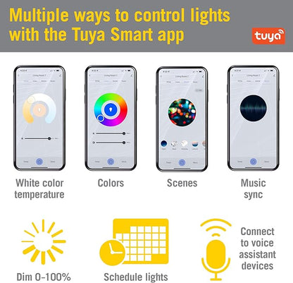 Armacost Lighting Canless Smart Recessed RGB+WW LED Downlights for New Build – 4 Pack