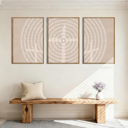 Framed Jesus Wall Art Jesus Feeds The 5000 Canvas Wall Art Christian Paintings Neutral Painting Artwork for Living Room Bedroom Office 16x24 Inch Set of 3
