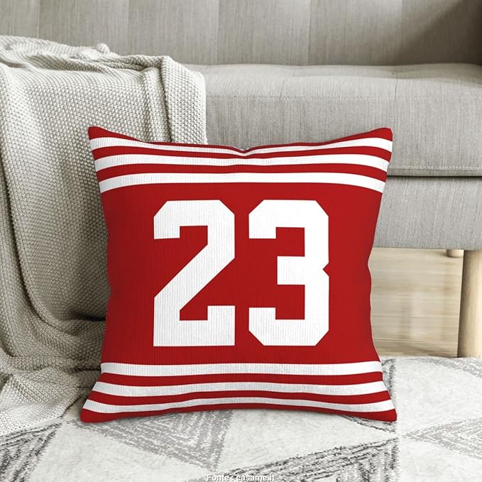 Throw Pillow 18" x 18" Soft Plush Number Stripes Pillow Gifts for San Francisco